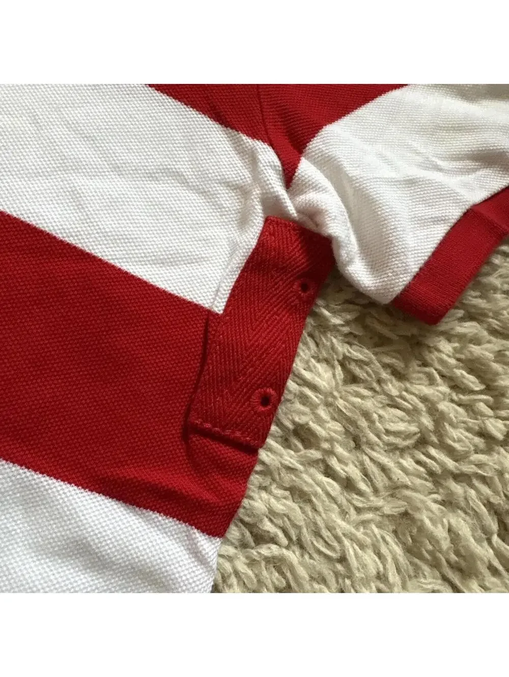 Insane striped American flag patch polo, Ralph Lauren rugby polo T-shirt.